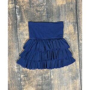Children’s Place Girls Size 6 Tulle Tutu Blue Swiss Dot Ruffled Skirt!